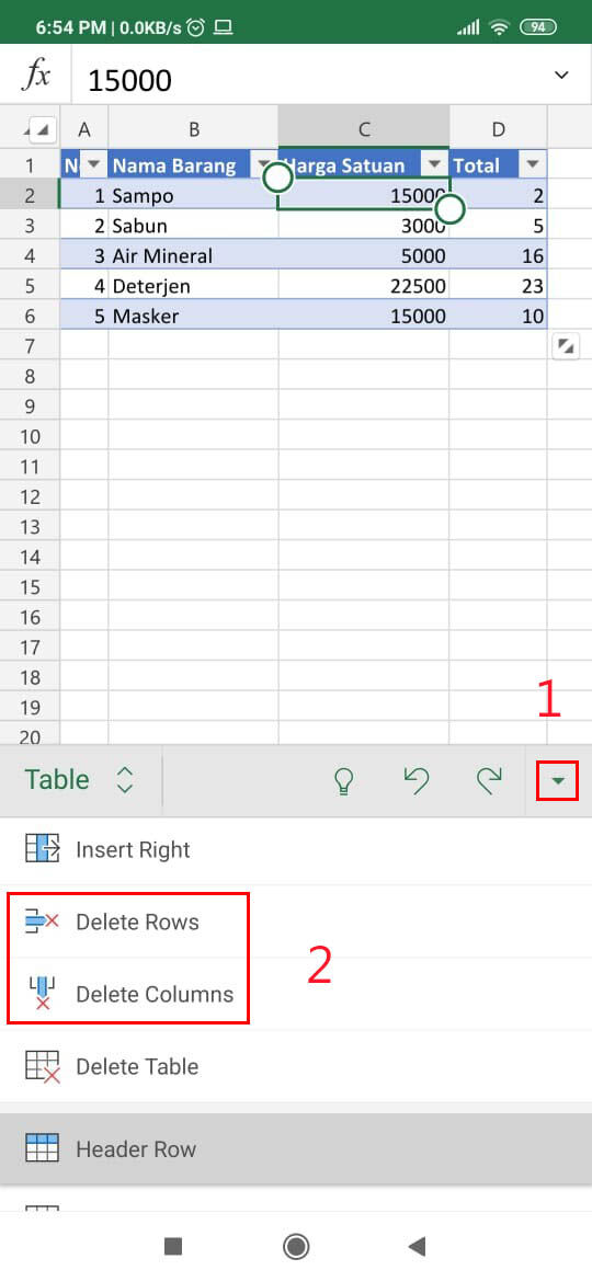 Tabel Excel Cara Insert Baris Dan Kolom Serta Menghapusnya Pada Tabel Vrogue