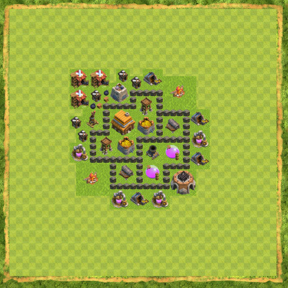Base Hybrid Coc Th 4 2