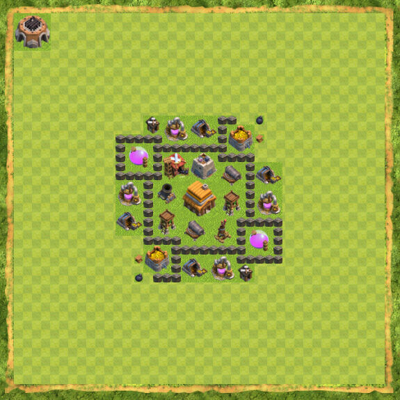 Base War Coc Th 4 10