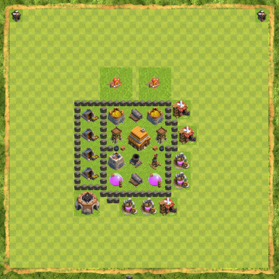 Base War Coc Th 4 12
