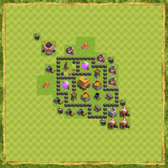 Base War Coc Th 4 14