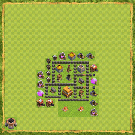 Base War Coc Th 4 15