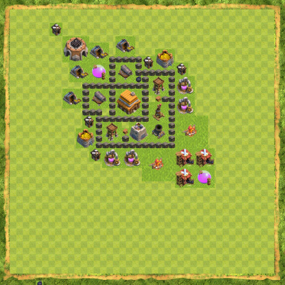 Base War Coc Th 4 17