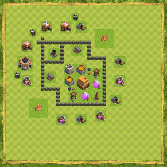 Base War Coc Th 4 20