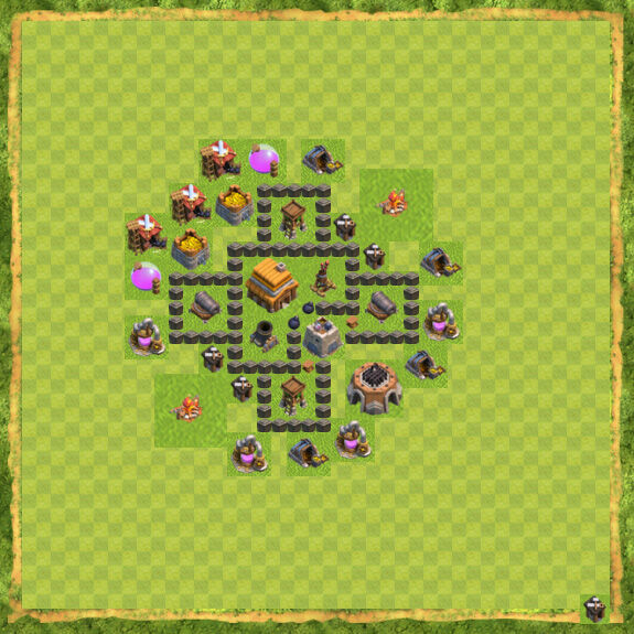 Base War Coc Th 4 4