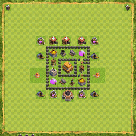 Base War Coc Th 4 8