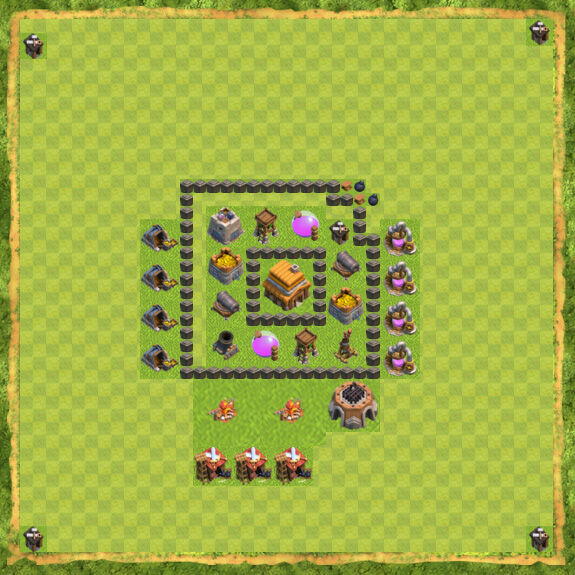 Base War Coc Th 4 9