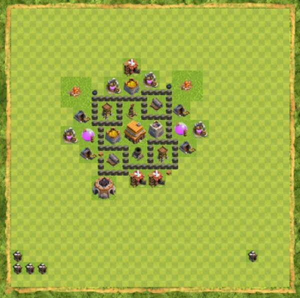 Base Farming Coc Th 4 Terbaru 1