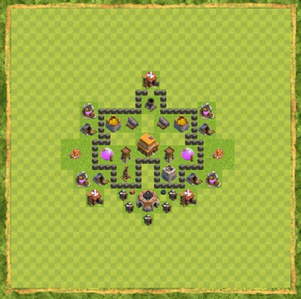 Base Farming Coc Th 4 Terbaru 10