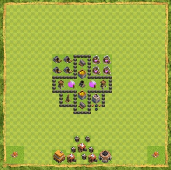 Base Farming Coc Th 4 Terbaru 2