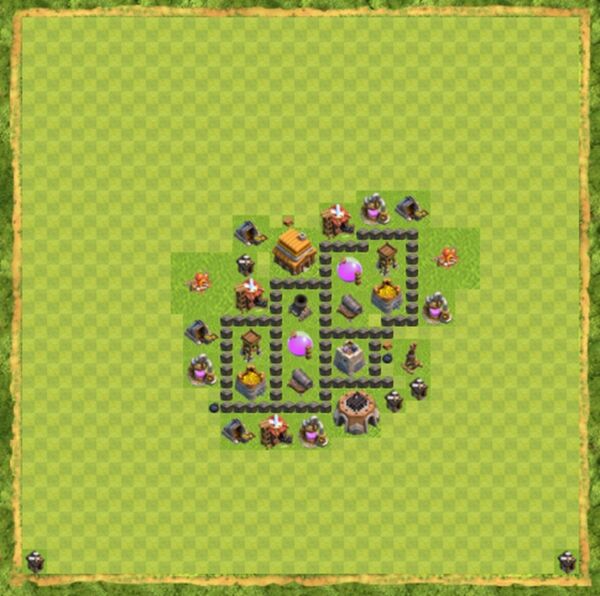 Base Farming Coc Th 4 Terbaru 5
