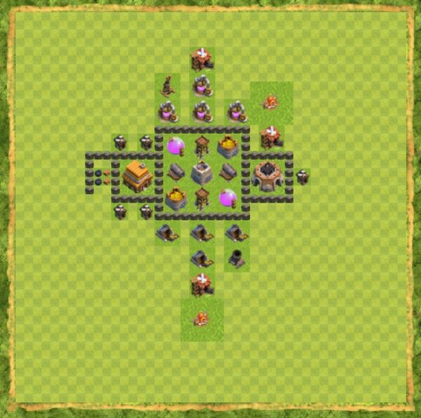Base Farming Coc Th 4 Terbaru 7
