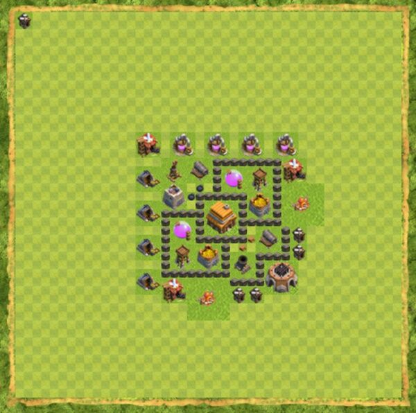 Base Hybrid Coc Th 4 Terbaru 10