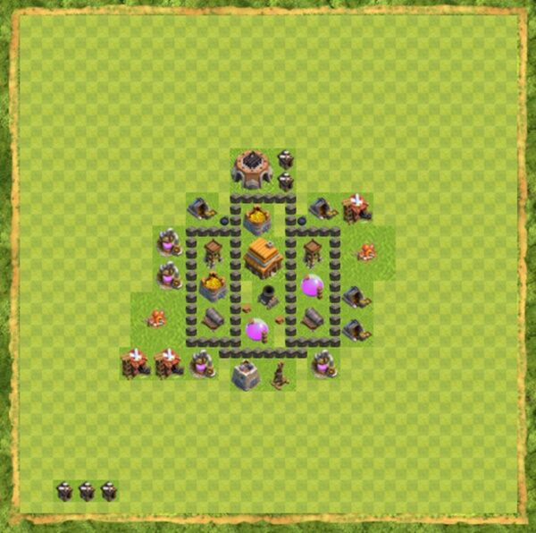 Base Hybrid Coc Th 4 Terbaru 7