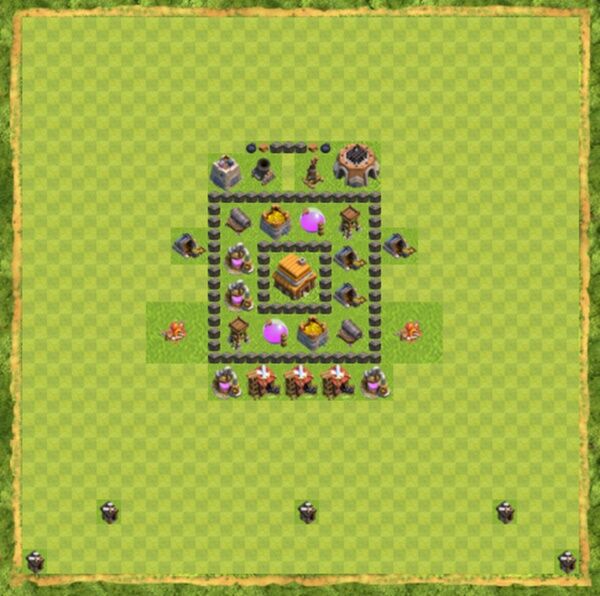 Base Hybrid Coc Th 4 Terbaru 8