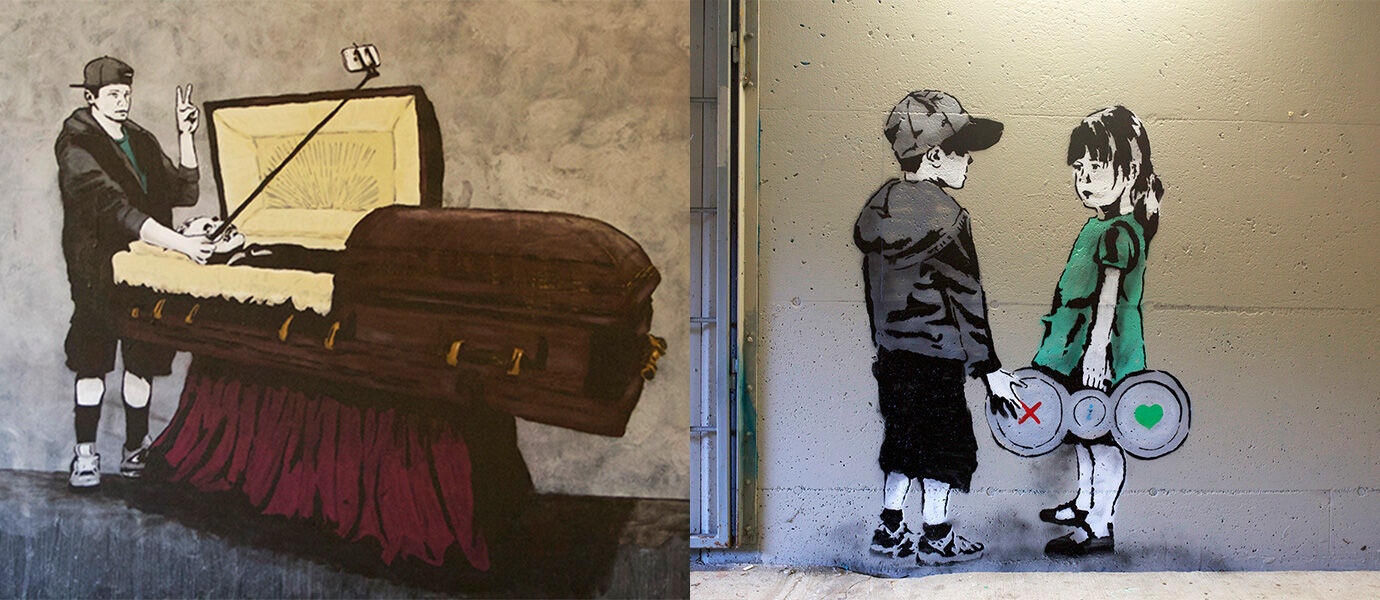 Gambar Graffiti Yang Menyindir Kehidupan Internet Masa Kini