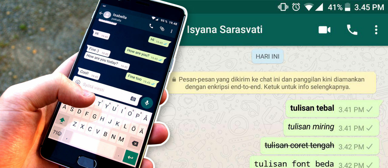 7 Cara Membuat Tulisan Unik di WhatsApp (Bold, Italic, dll