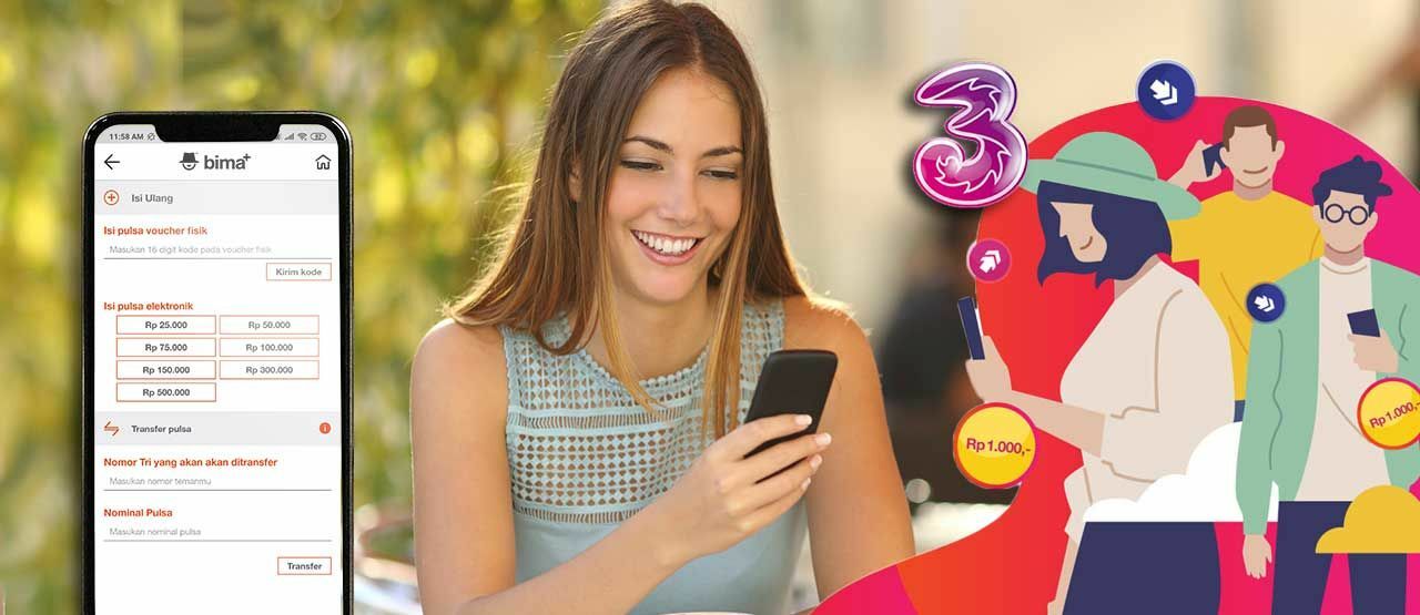 Cara Transfer Pulsa 3 Tri Simpel Mudah 2021 Jalantikus