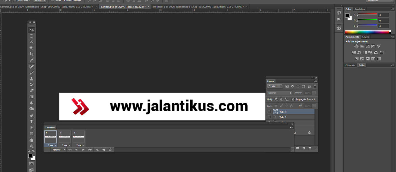 Cara Mudah Membuat Animasi GIF Di Photoshop JalanTikuscom