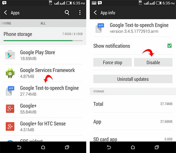 disable app3