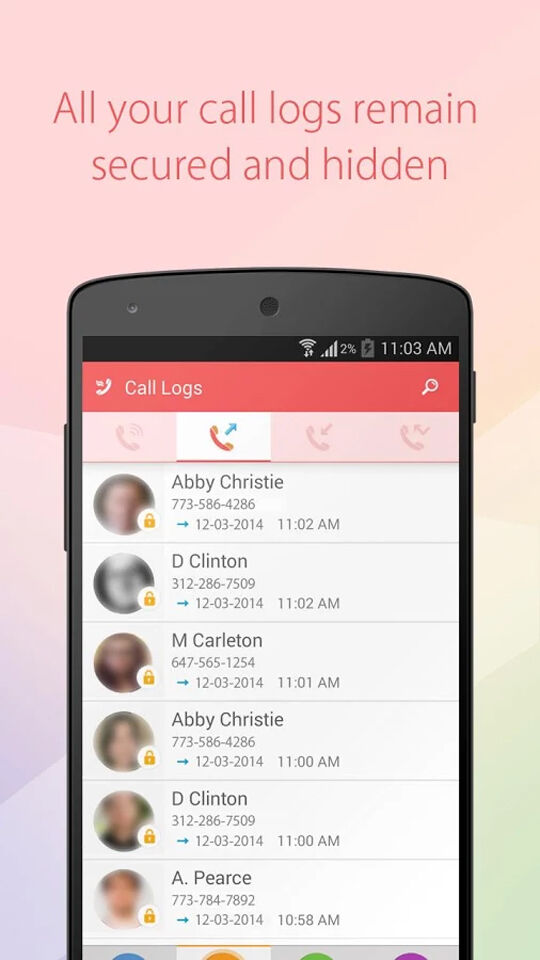 hide sms - call logs