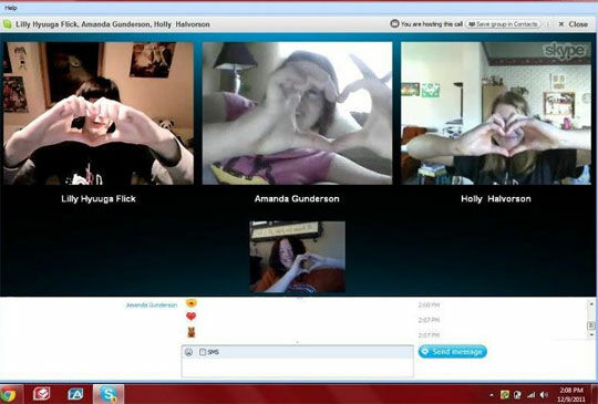 skype with friends