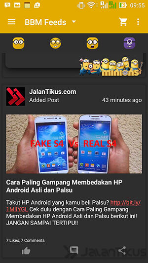 BBM Mod Minion: BBM Android dengan Tema Minion Lucu 