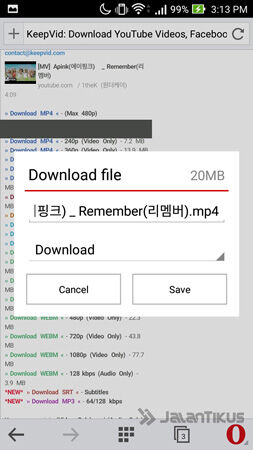 Cara Download File Besar Dengan Opera Mini Android