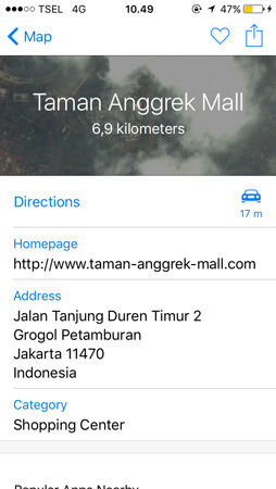 iOS 9 Maps Information