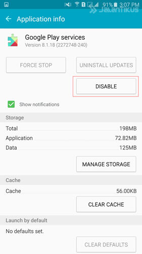 Re-Enable Google Play Service
