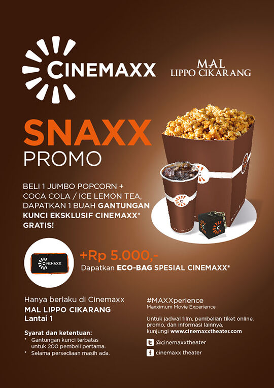 Cinemaxx Mal Lippo Cikarang Snaxx Promo