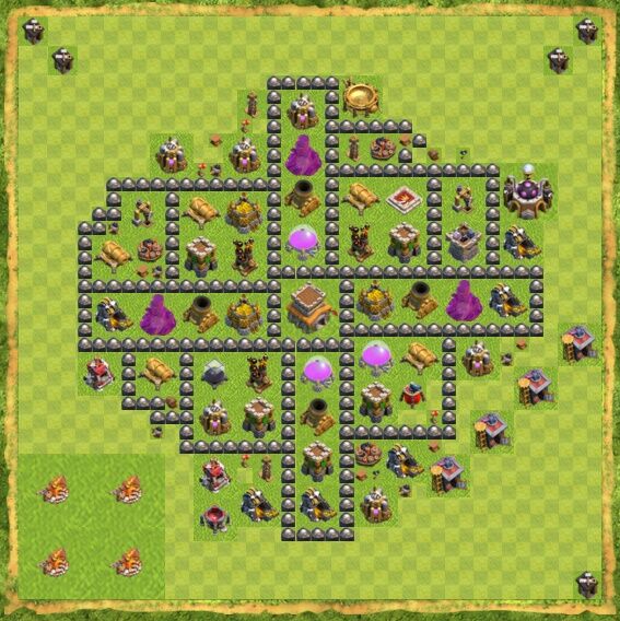Base Hybrid Coc Th 8 32