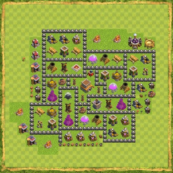 Base Hybrid Coc Th 8 33