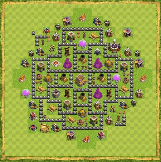 Base Hybrid Coc Th 8 36