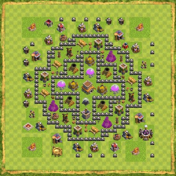 Base Hybrid Coc Th 8 40