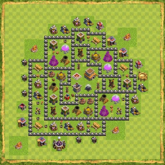Base Hybrid Coc Th 8 41