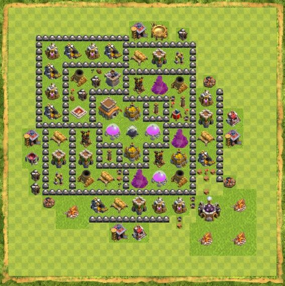 Base Hybrid Coc Th 8 44
