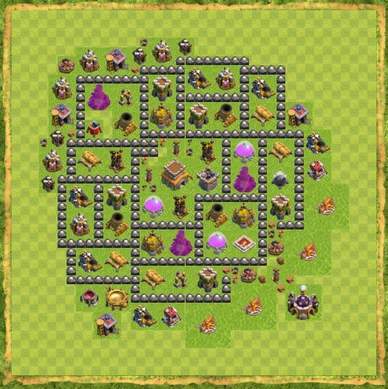 Base Hybrid Coc Th 8 46