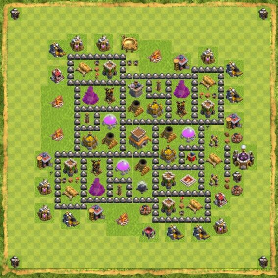 Base Hybrid Coc Th 8 47