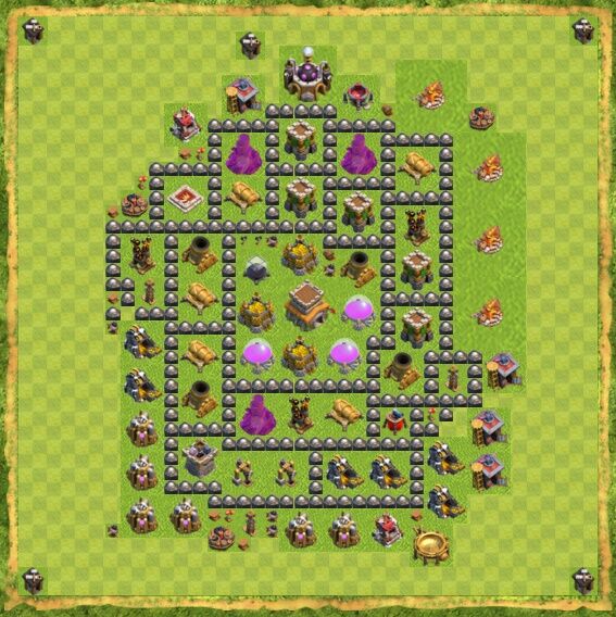 Base Hybrid Coc Th 8 50
