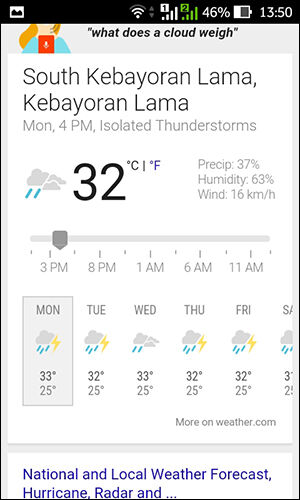 Aplikasi Cuaca Android 1