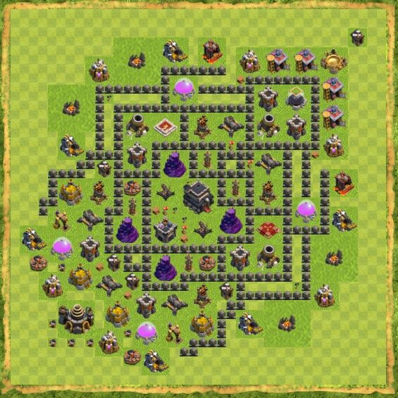 Base Defense Coc Th 9 48