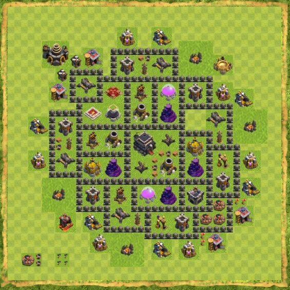 Base Defense Coc Th 9 49