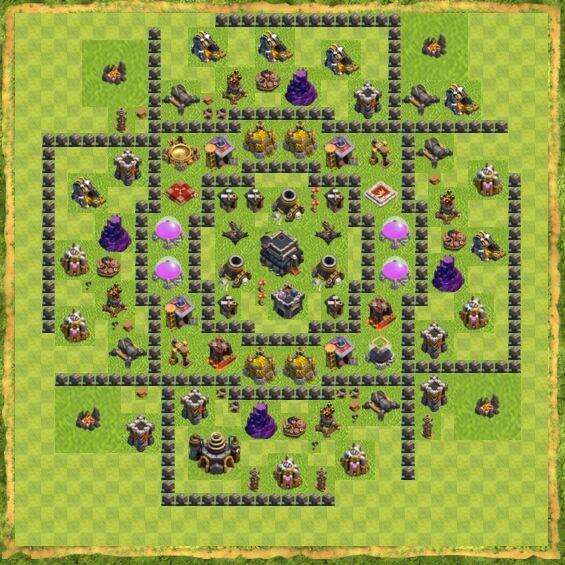 Base Defense Coc Th 9 57