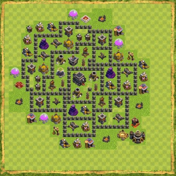 Base Defense Coc Th 9 58