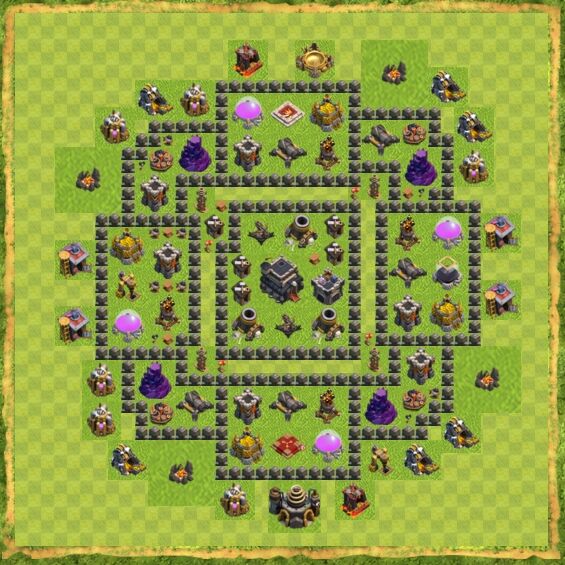 Base Defense Coc Th 9 62