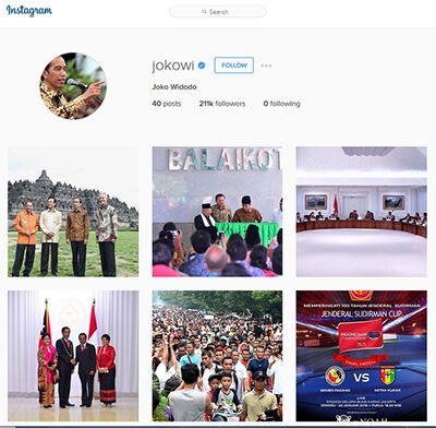 instagram presiden jokowi