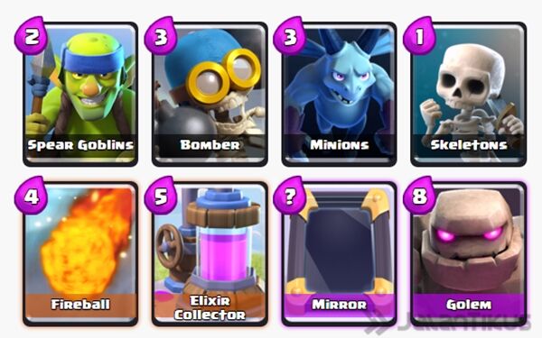 Kombinasi Battle Deck Golem Terbaik 1