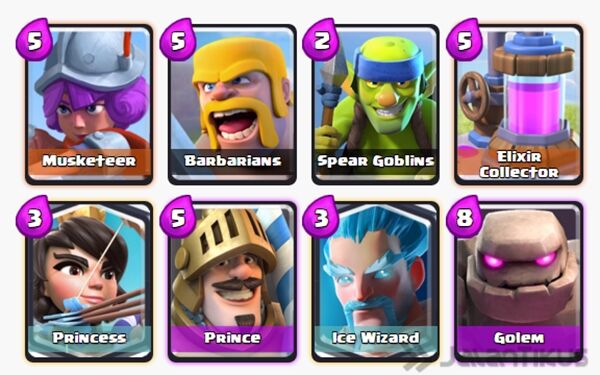 Kombinasi Battle Deck Golem Terbaik 10